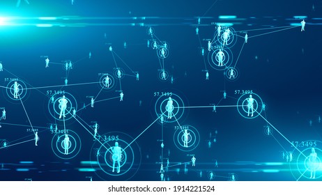 Contact Tracing Identification Of Persons With Connection To Infected Person Coronavirus Covid-19 - 3D Illustration Rendering