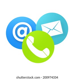 Contact Us Creative Icon Button Design Graphic