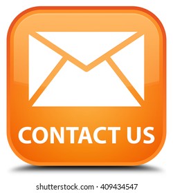 Contact Us (email Icon) Orange Square Button