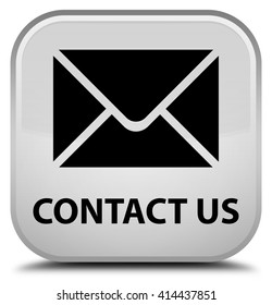 Contact Us Email Icon White Square Stock Illustration 414437851 ...