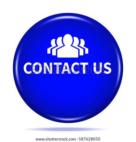 Contact Us icon. Internet button.3d illustration.