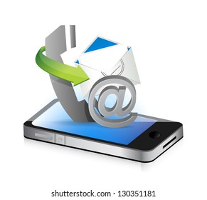 Contact Us Smartphone Illustration Design Concept Graphic