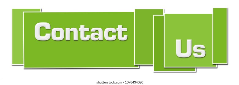 Contact us text written over green background.