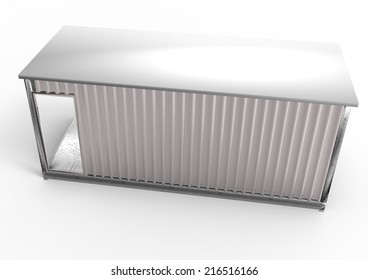 Direct Top View Open Shipping Container Stock Illustration 342721175
