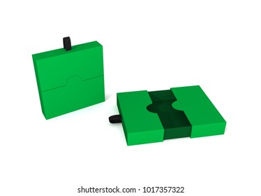 container for garments products, leather, clothes, or accessories blank template and wedge option in isolated white background . 3d illustration - Shutterstock ID 1017357322