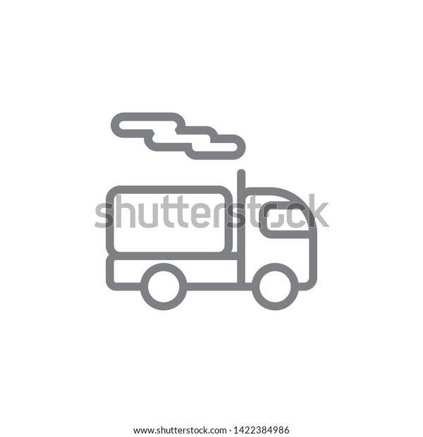 Container, oil, truck line  icon. Element of\
pollution\
icon