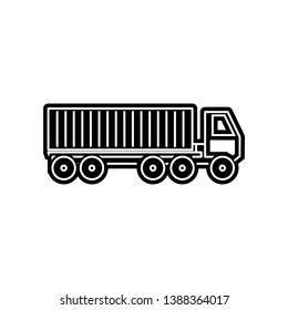 Container Truck Icon. Element Of Logistics For Mobile Concept And Web Apps Icon. Glyph, Flat Icon For Website Design And Development, App Development