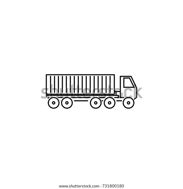 Container Truck icon on\
white\
background