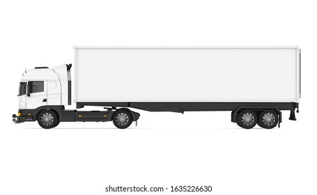 Container Truck Isolated 3d Rendering Stock Illustration 1635226630 ...