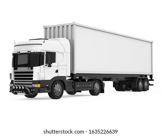 Container Truck Isolated 3d Rendering Stock Illustration 1635226633 ...