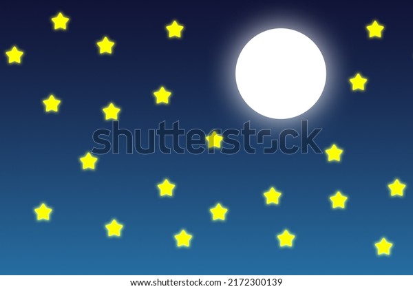 Contemporary art background with moon, stars and\
night sky. Digital texture backdrop. Trendy art, creative fun\
culture. Contemporary neural network art poster. Funky punk\
collage. Creative\
concept.
