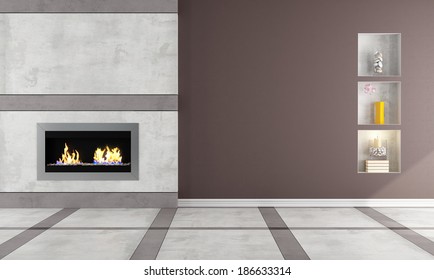 Modern Gas Fireplace Stock Illustrations Images Vectors