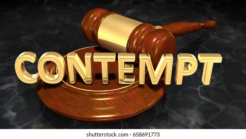 Contempt Law Concept 3D Illustration
