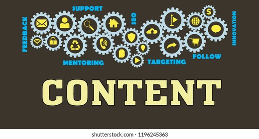 Content Gears Mechanism Hi Tech Web Stock Illustration 1196245363 