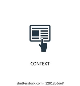 Context Icon. Simple Element Illustration. Context Concept Symbol Design. Can Be Used For Web And Mobile.