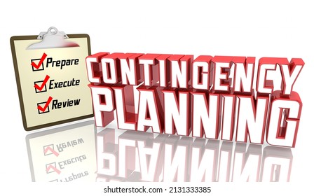 Contingency Planning Change Course Checklist Plan B New Altnerative 3d Illustration