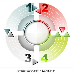 Continual circle arrow multicolor