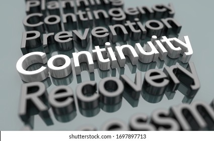 Continuity Crisis Recovery Business Plan Crisis Disaster Response Words 3d Illustration