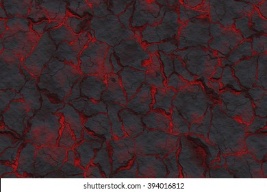 Continuous cracky pattern with  hot lava