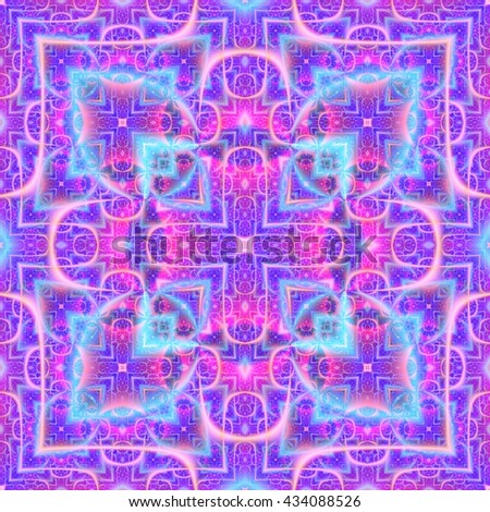 Continuous  fractal astral worlds pattern. Spiritual trance vision