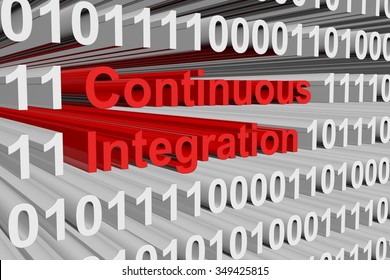 Continuous Integration Is Presented In The Form Of Binary Code 3d Illustration