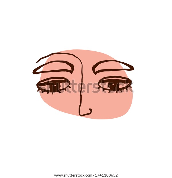 Continuous Line Art Abstract Woman Face Stock Illustration 1741108652 Shutterstock 8311