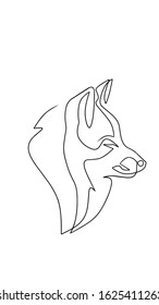 Continuous Line Drawing Animals Stock Stock Illustration 1625411263