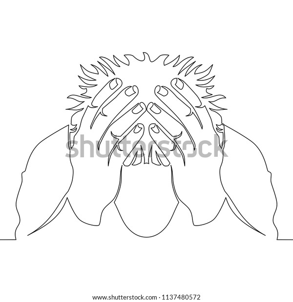 Continuous Line Drawing Man Depression Concept Stock Illustration 1137480572 Shutterstock 7253