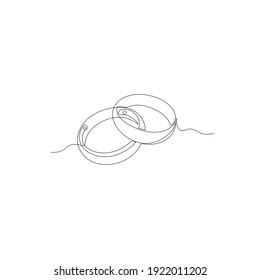 A Continuous Line Drawing Of Ring