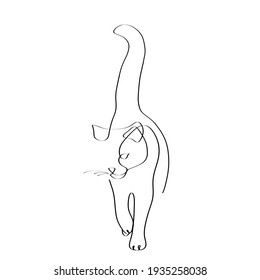 4,617 Cats one line drawing Images, Stock Photos & Vectors | Shutterstock