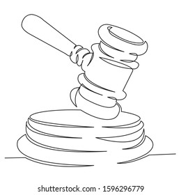 1,637 Gavel Line Art Images, Stock Photos & Vectors 