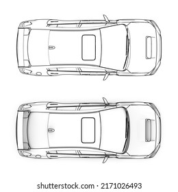 Contour Drawing Car Coloring Page Drawing Stock Illustration 2171026493 ...