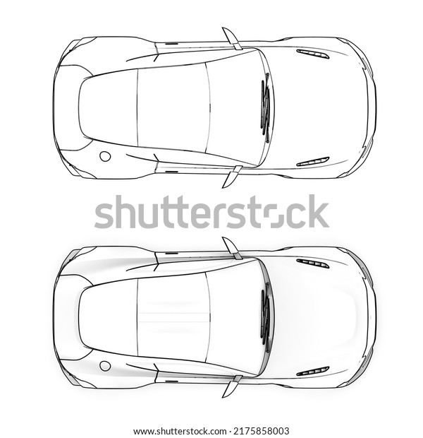 Contour Drawing Car Coloring Page Drawing Stock Illustration 2175858003 ...