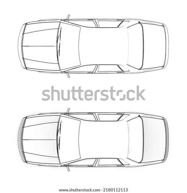 Contour Drawing Car Coloring Page Drawing Stock Illustration 2180112113 ...