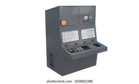 control panel on a white background 3 d rendering