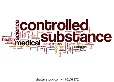 Controlled Substance Word Cloud Concept