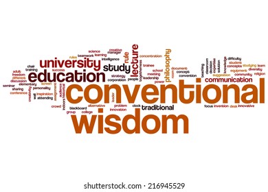 Conventional Wisdom Concept Word Cloud Background