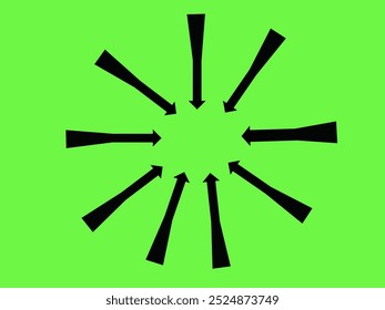 Converge on Success - Let this dynamic image of arrows pointing towards a common center inspire focus and unity in your team - Powered by Shutterstock