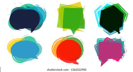 Conversation bubbles in different colors