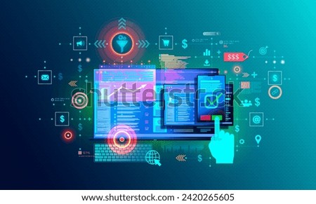 Conversion Rate Optimization - CRO - Enhancing a Website or Landing Page to Increase the Percentage of Visitors Who Perform a Desired Action - Conceptual Illustration
