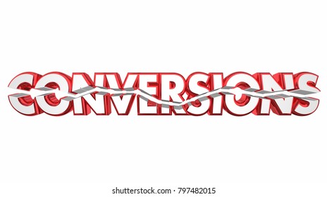 Conversions Sales Closed Deals Record Breaking Word 3d Illustration