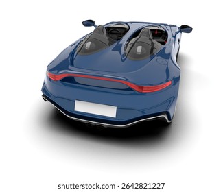 Кабриолет спортивный автомобиль изолирован на фоне. 3d-рендеринг - иллюстрация