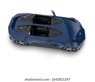Кабриолет спортивный автомобиль изолирован на фоне. 3d-рендеринг - иллюстрация