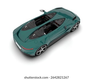 Кабриолет спортивный автомобиль изолирован на фоне. 3d-рендеринг - иллюстрация
