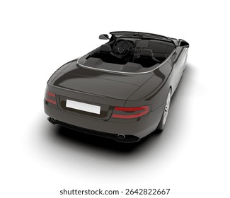 Кабриолет спортивный автомобиль изолирован на фоне. 3d-рендеринг - иллюстрация