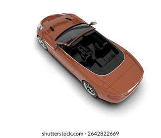 Кабриолет спортивный автомобиль изолирован на фоне. 3d-рендеринг - иллюстрация
