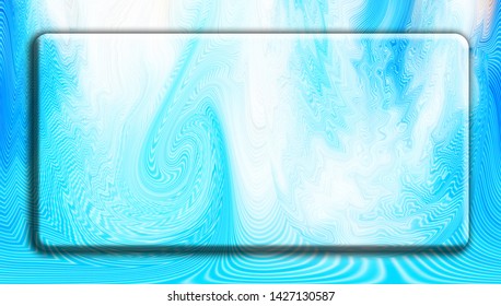 Convex relief rectangular chaotic colorful striped plate on abstract horizontal pattern