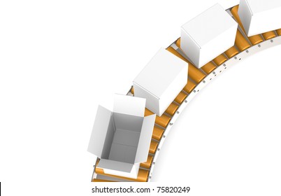 Conveyor Belt. Top View