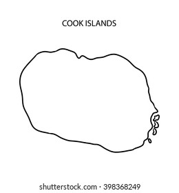 Cook Islands Map Outline