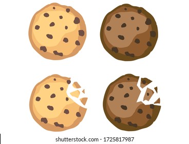 Cookies Bites Vector Choco Chips